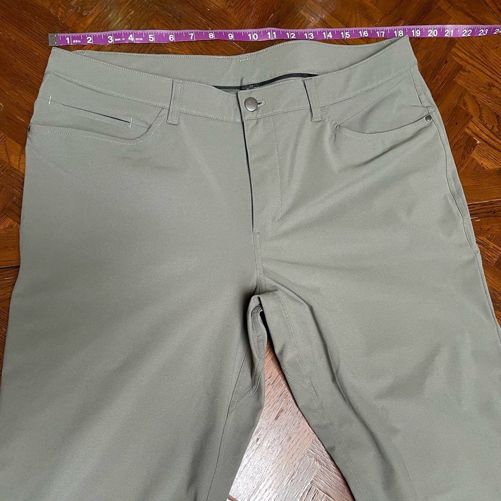 Lululemon ABC Pants 36”x34”Light Green/tan Great Used Condition